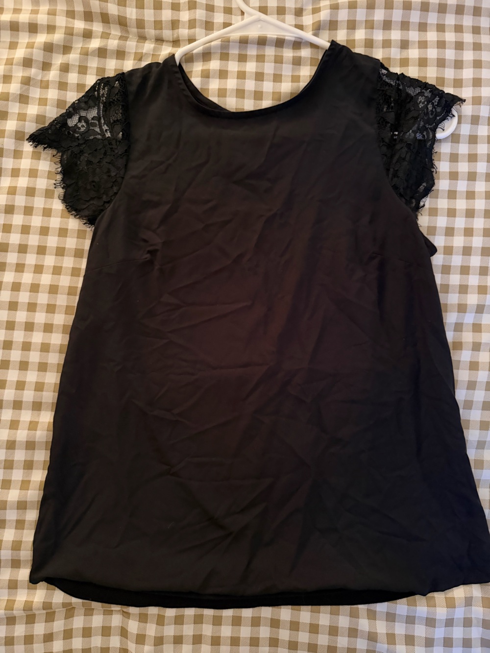 Women’s Black Lace Sleeve Women's Sleepwear Top